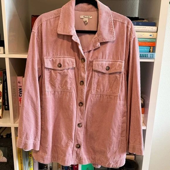 Madewell Corduroy Yorkway Shirt-Jacket - Pink✨ - Picture 3 of 6